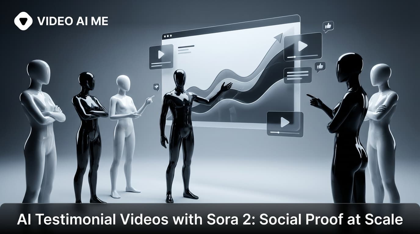 AI-generated testimonial video created with Sora 2 showing a person speaking naturally to camera in a home setting