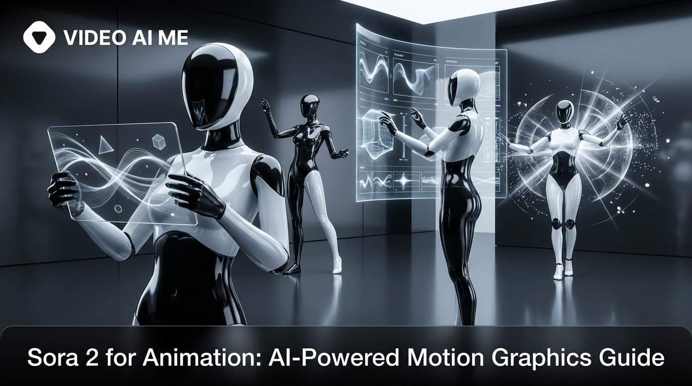 AI-generated animation created with Sora 2 showing colorful 2D and 3D motion graphics styles