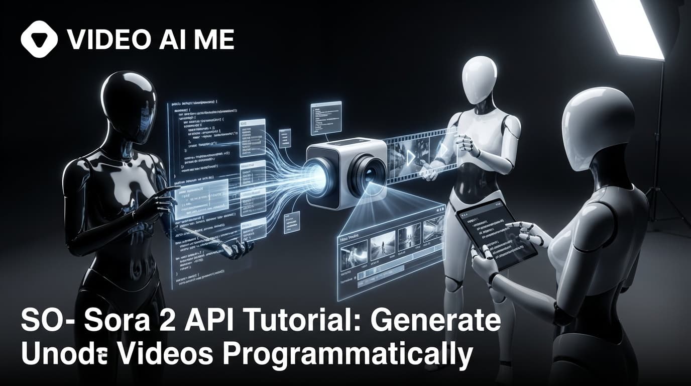 Sora 2 API code example showing video generation request and response in a developer terminal