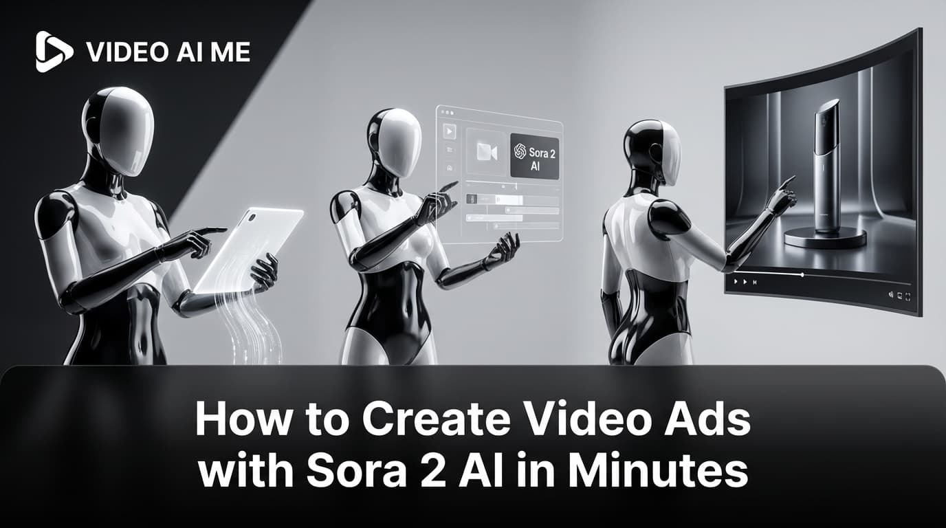 AI-generated video ad created with Sora 2 showing a product showcase in cinematic lighting