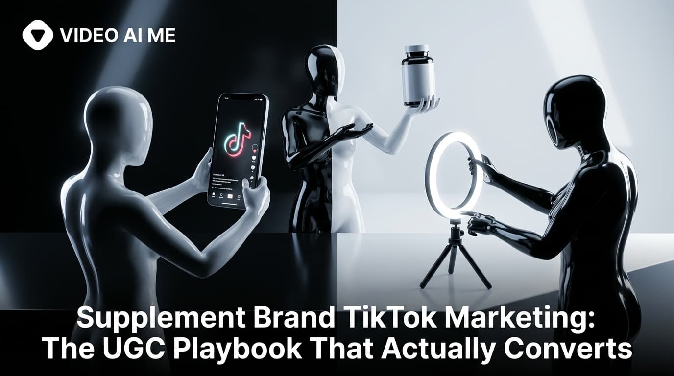Supplement brand UGC video content for TikTok marketing and DTC sales