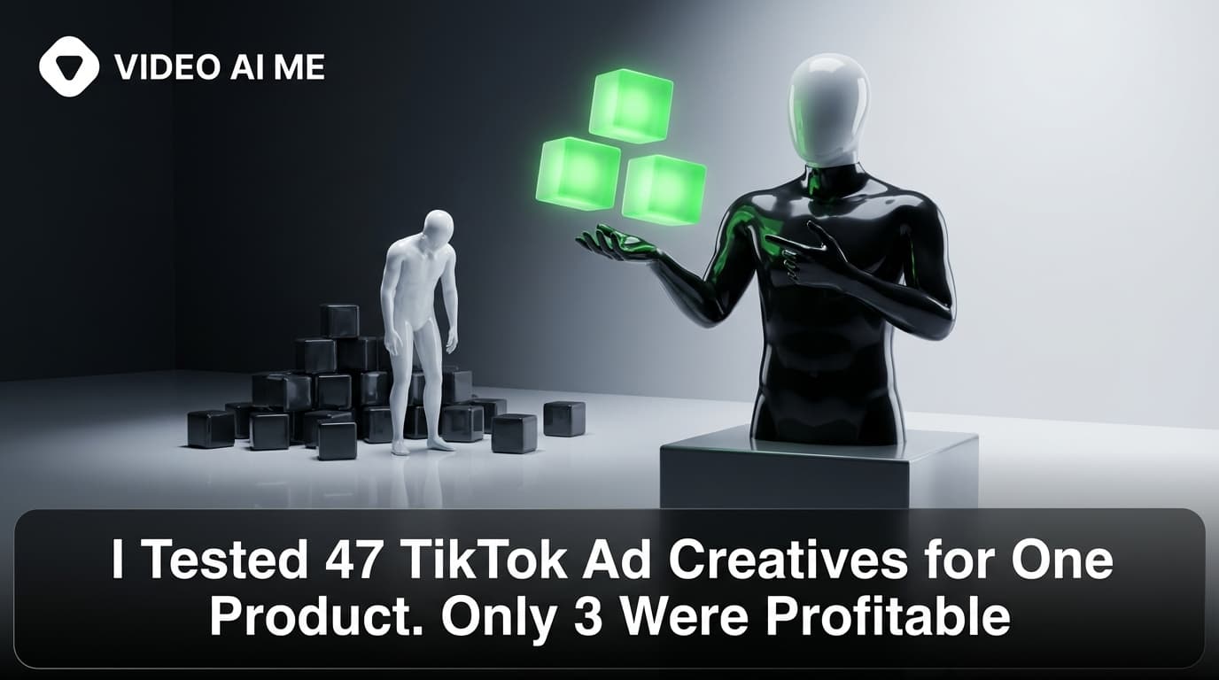 TikTok ad creative testing results showing profitable versus unprofitable video ads