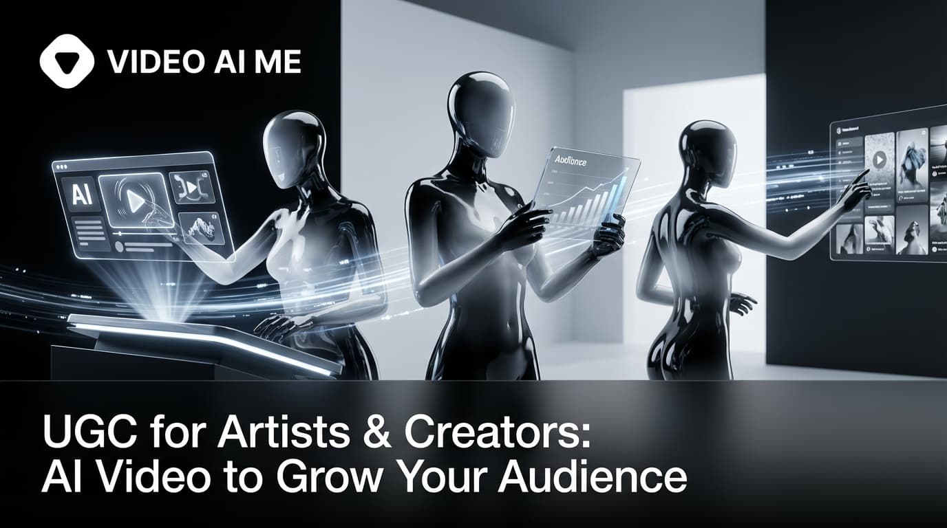 Artist creating AI-generated video content for social media platforms like TikTok and Instagram