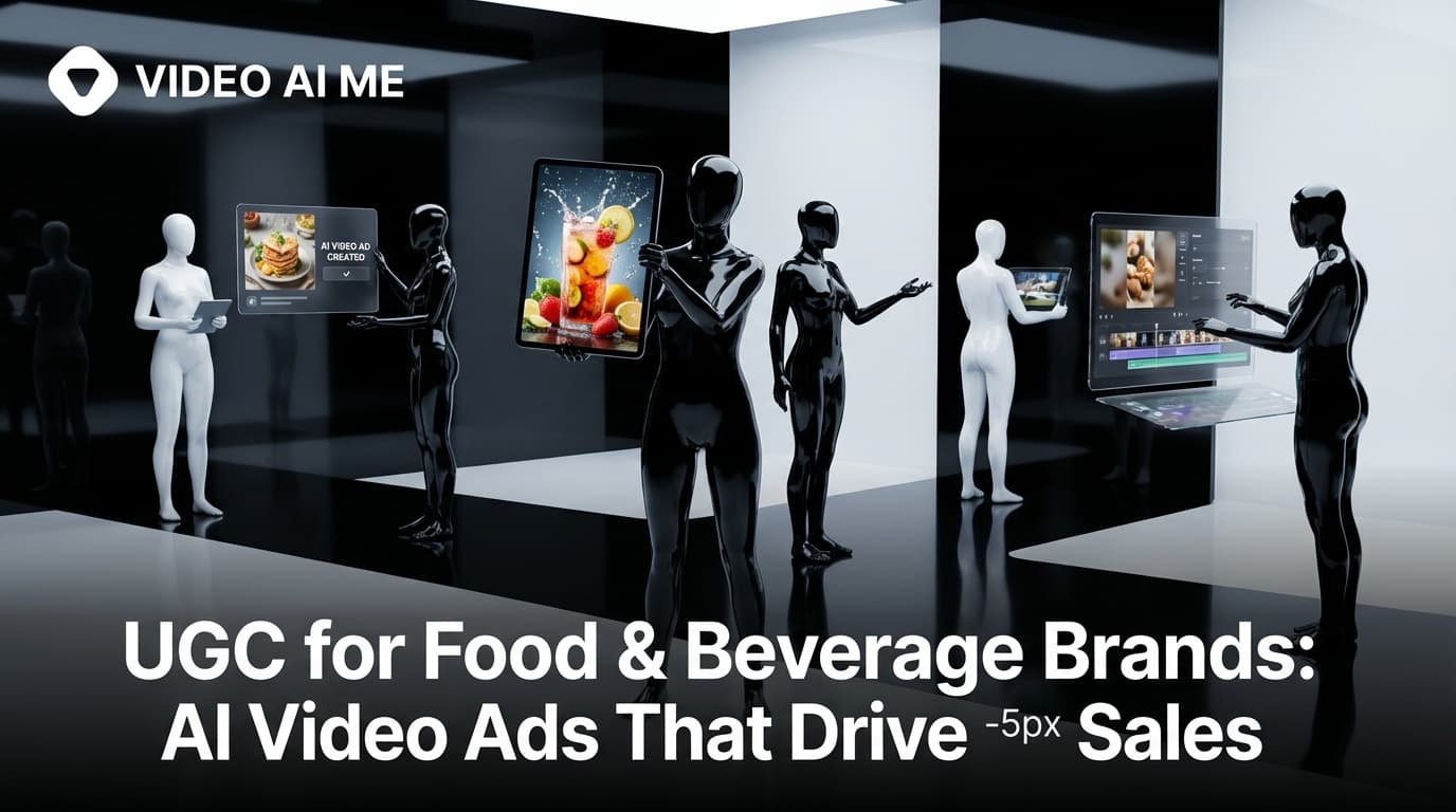 AI-generated UGC video ad featuring a person reviewing a food and beverage product for social media