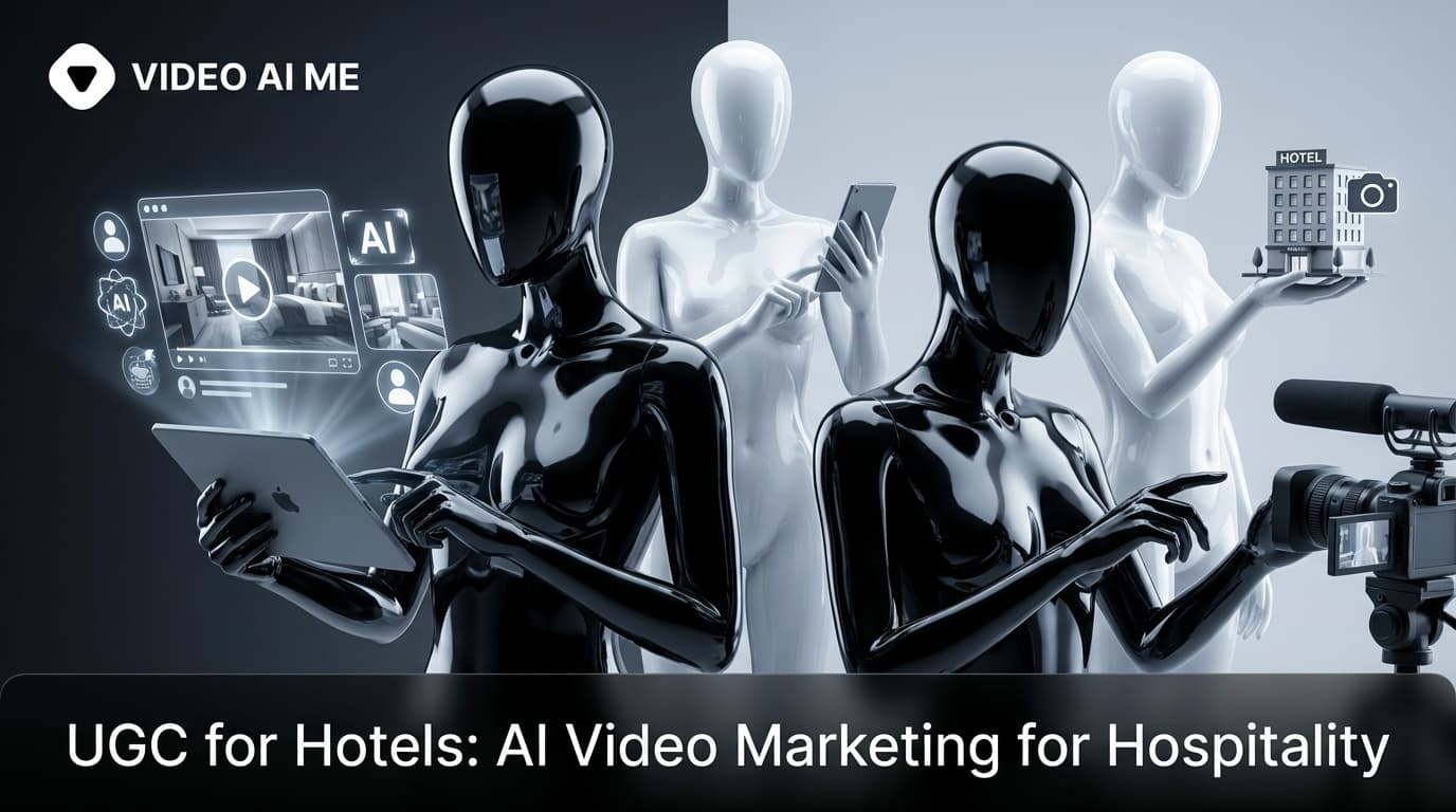 AI-generated UGC video showcasing a luxury hotel room and amenities for hospitality marketing