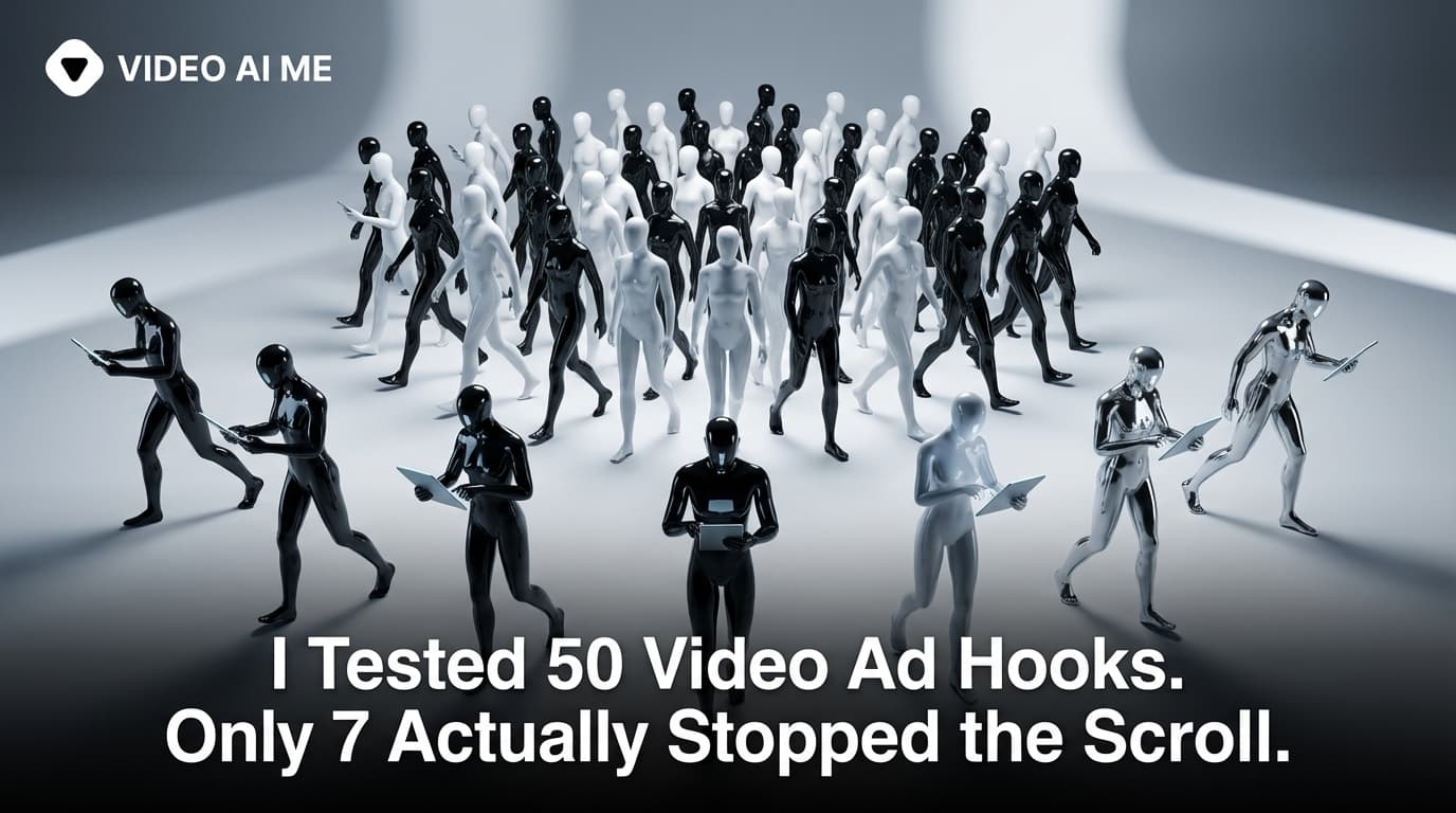 I Tested 50 Video Ad Hooks. Only 7 Actually Stopped the Scroll.