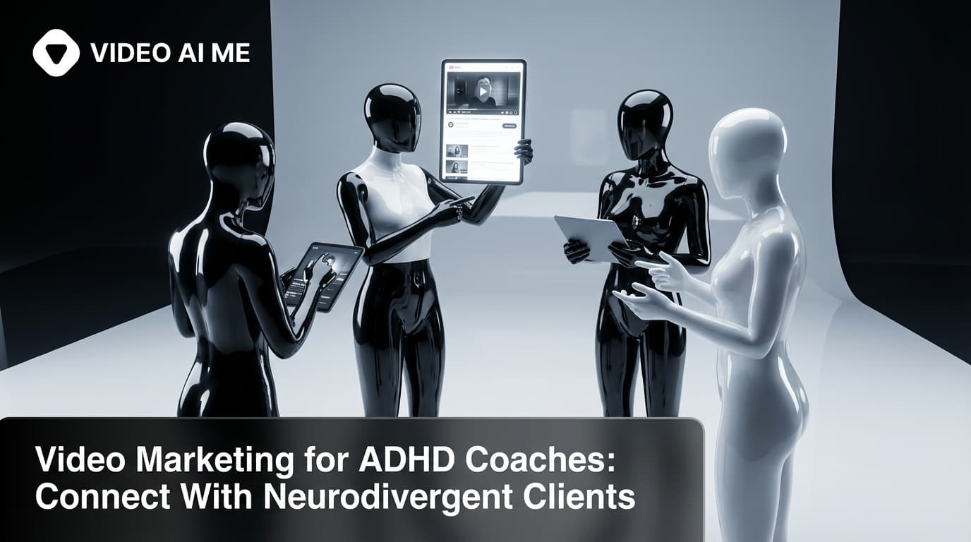 ADHD coach creating video content for neurodivergent clients on TikTok