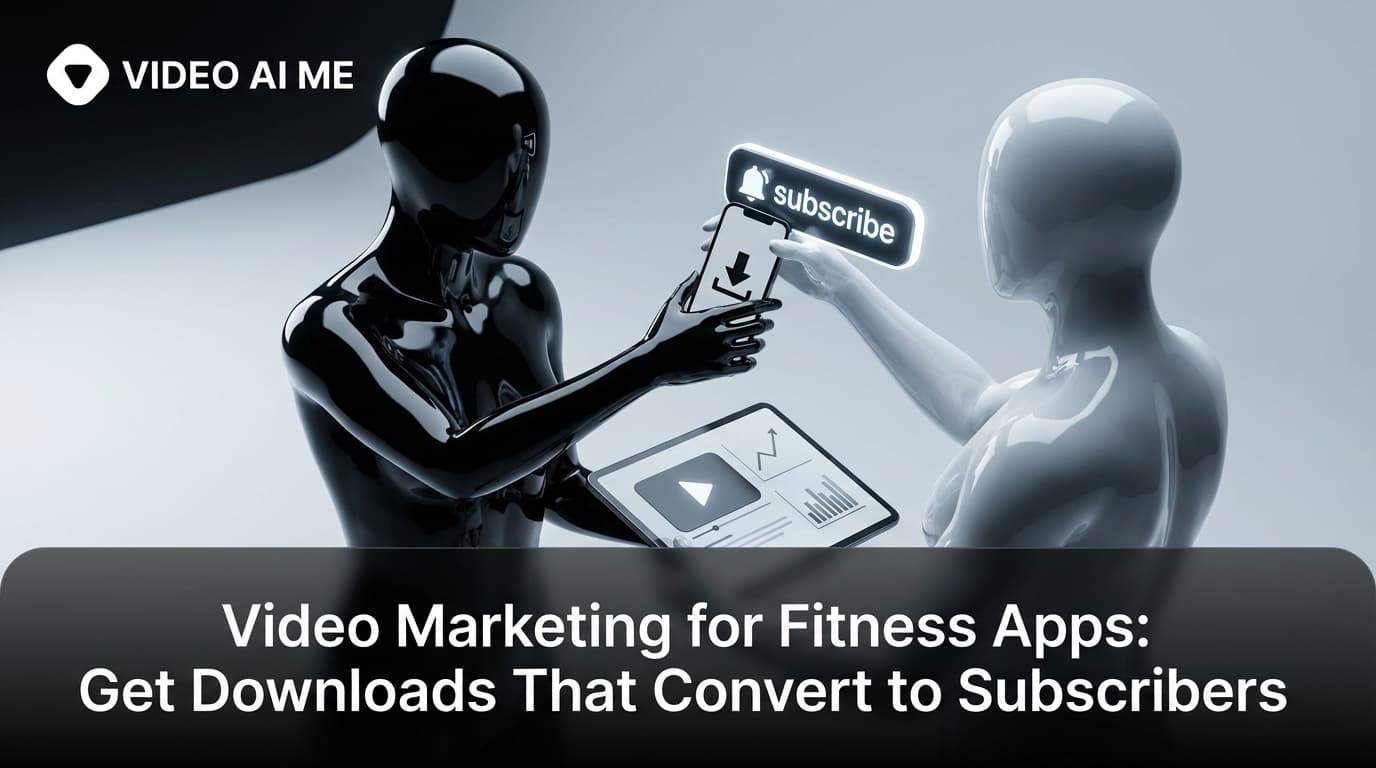 Fitness app video marketing content being created for social media