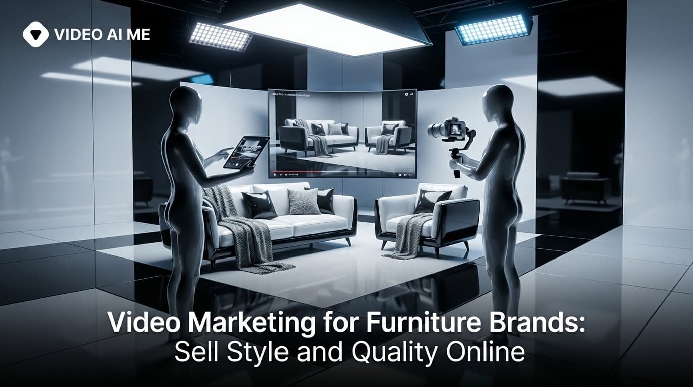 Furniture video marketing content showcasing home decor products