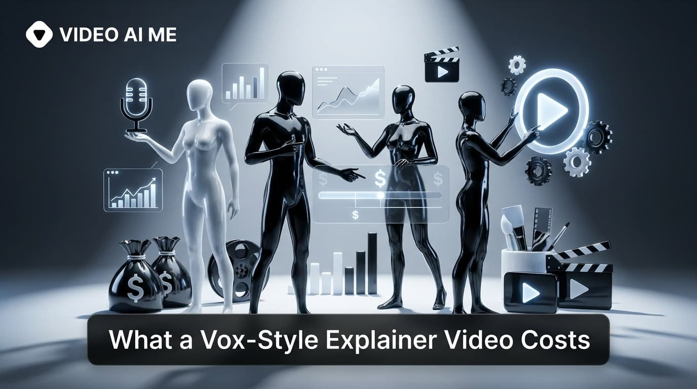 Cost comparison of a vox-style paper-collage explainer video across agency, freelancer, and AI template routes