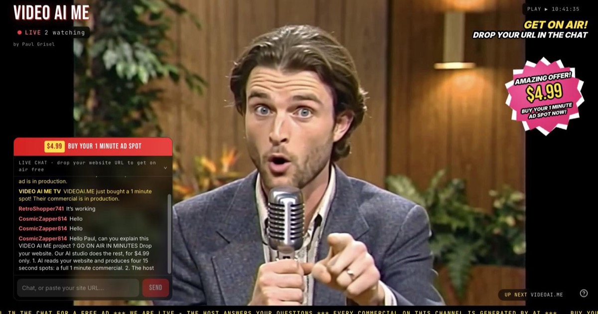 Show HN: I built a live stream site where every spot is instantly AI-generated
